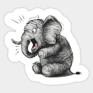 shock elephant Sticker